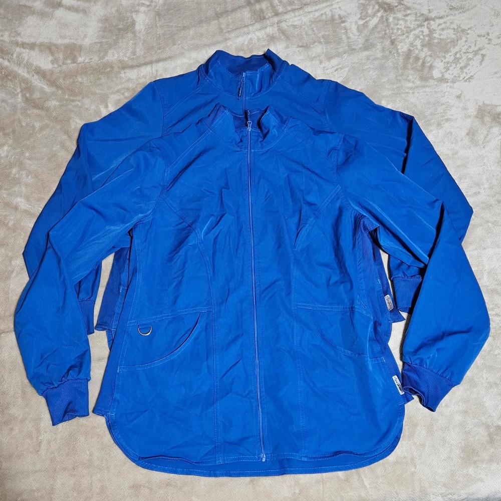 Ava Therese by Zavate Apparel 2022 Scrub Jackets Royal Blue Medium Lot of 2